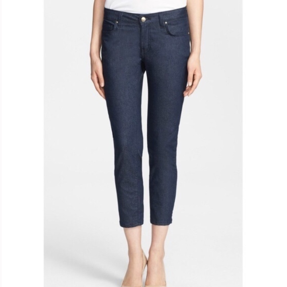 Kate Spade Broome Street Lean Denim Capri Jeans in Dark Rinse